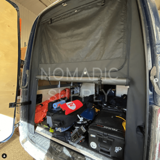 Rolef Zippered Camper Van Rear Door Screen For 2019 Mercedes Sprinter Vans 2