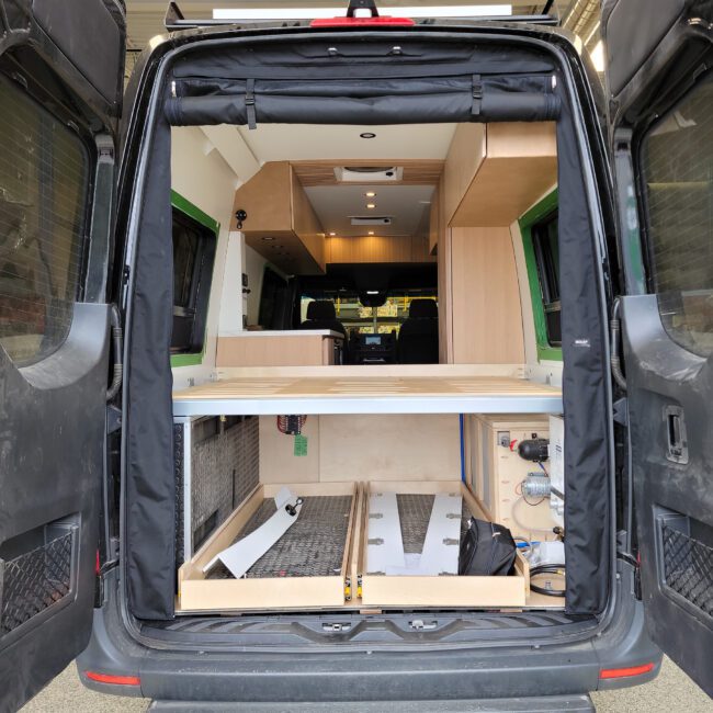 Rolef Zippered Camper Van Rear Door Screen For 2019 Mercedes Sprinter Vans 2