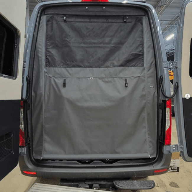 Rolef Zippered Camper Van Rear Door Screen For 2019 Mercedes Sprinter Vans 3