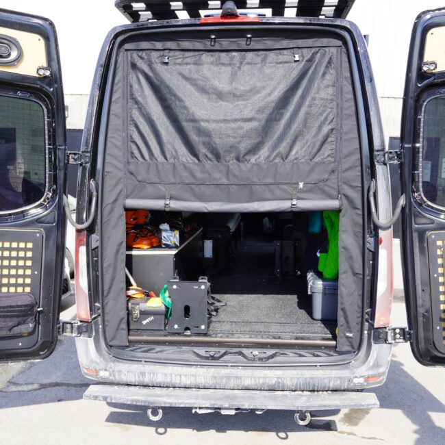 Rolef Zippered Camper Van Rear Door Screen For 2019 Mercedes Sprinter Vans 4