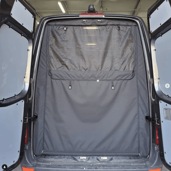 Rolef Zippered Camper Van Rear Door Screen For 2019 Mercedes Sprinter Vans