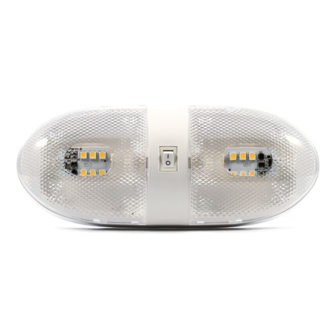Camco 12V DC 320 Lumens LED Double Replacement Dome Light (41321)