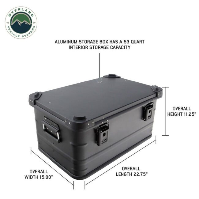 Overland Vehicle Systems 53 Quart Aluminum Storage Box (30100201)