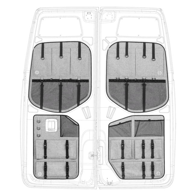 Van der Moon Rear Door Organizer for 2019+ Mercedes Sprinter Vans