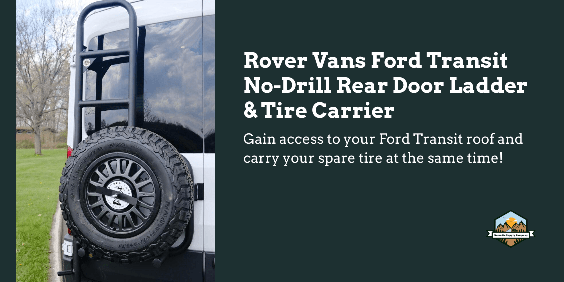 Rover Vans Ford Transit No-Drill Rear Door Ladder and Tire Carrier