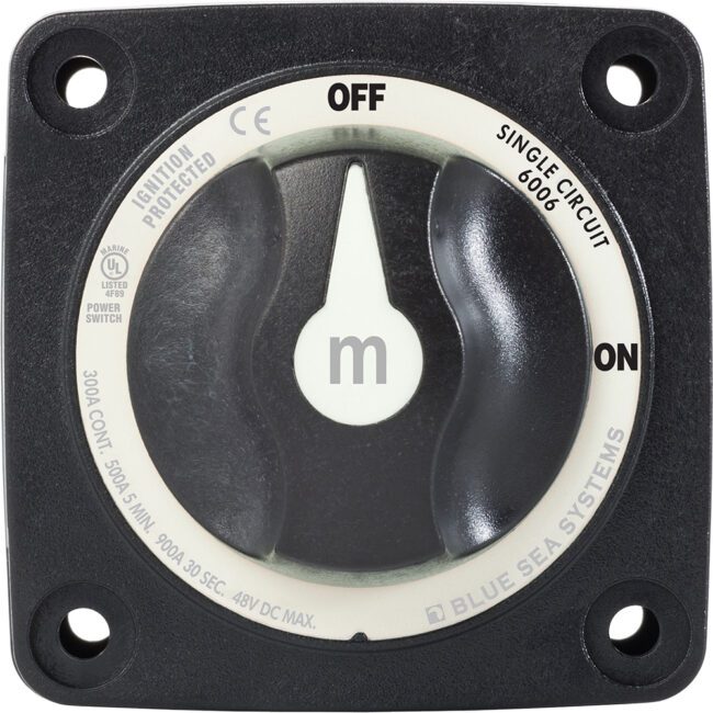 Blue Sea 6006200 M-series Battery Switch On/off Black With Knob