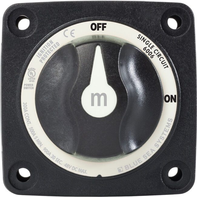 Blue Sea 6007200 M-series Battery Switch On/off/on/both With Knob Black