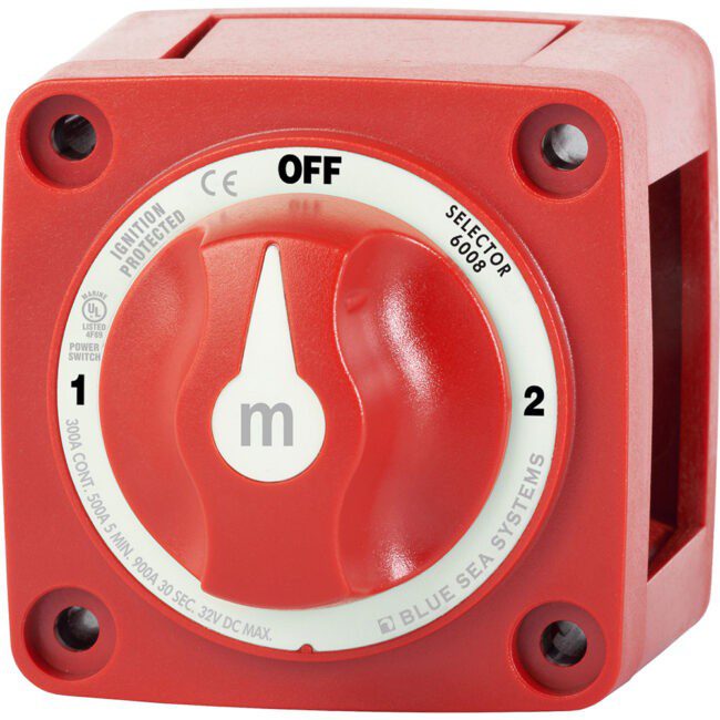 Blue Sea 6008 M-series Battery Switch On/off/on With Knob