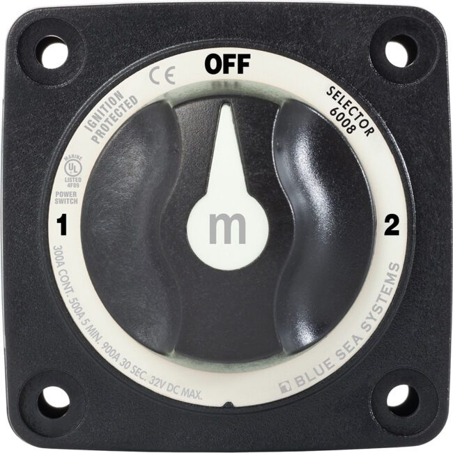 Blue Sea 6008200 M-series Battery Switch On/off/on With Knob Black
