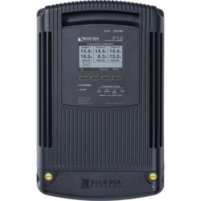 Blue Sea 7531 P12 Battery Charger 12v Output 120/230v Input 25amp 3 Bank