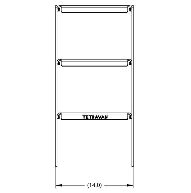 Tetravan Camper Van Shower Aluminum Bed Ladder