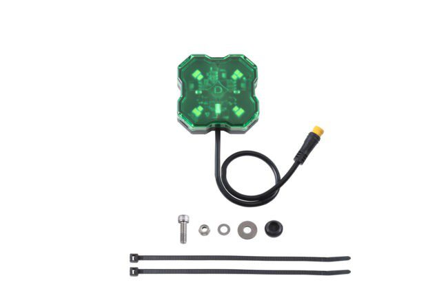 Diode Dynamics DD7438 Stage Series Single-Color LED Rock Light - Green M8 (Single)