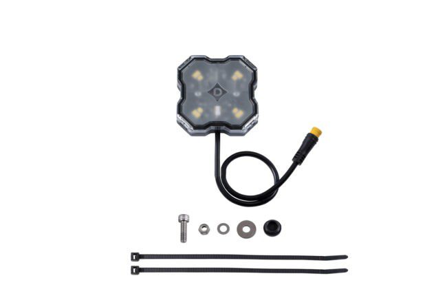 Diode Dynamics DD7436 Stage Series Single-Color LED Rock Light - Amber M8 (Single)
