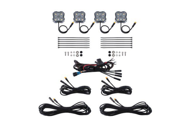 Diode Dynamics DD7442 Stage Series Single-Color LED Rock Light - White Diffused M8 (4-pack)