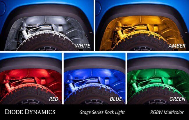 Diode Dynamics DD7447 Stage Series RGBW LED Rock Light (4-pack)