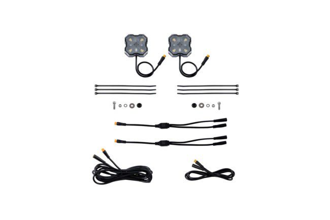 Diode Dynamics DD7456 Stage Series Single-Color LED Rock Light - White Diffused M8 (2-pack)