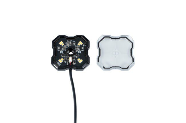 Diode Dynamics DD7459 Stage Series Single-Color LED Rock Light - Green M8 (2-pack)