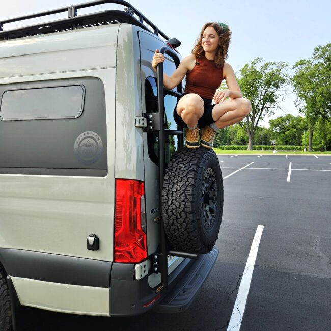 Rover Vans Rear Door Ladder & Tire Carrier for Mercedes Sprinter Vans