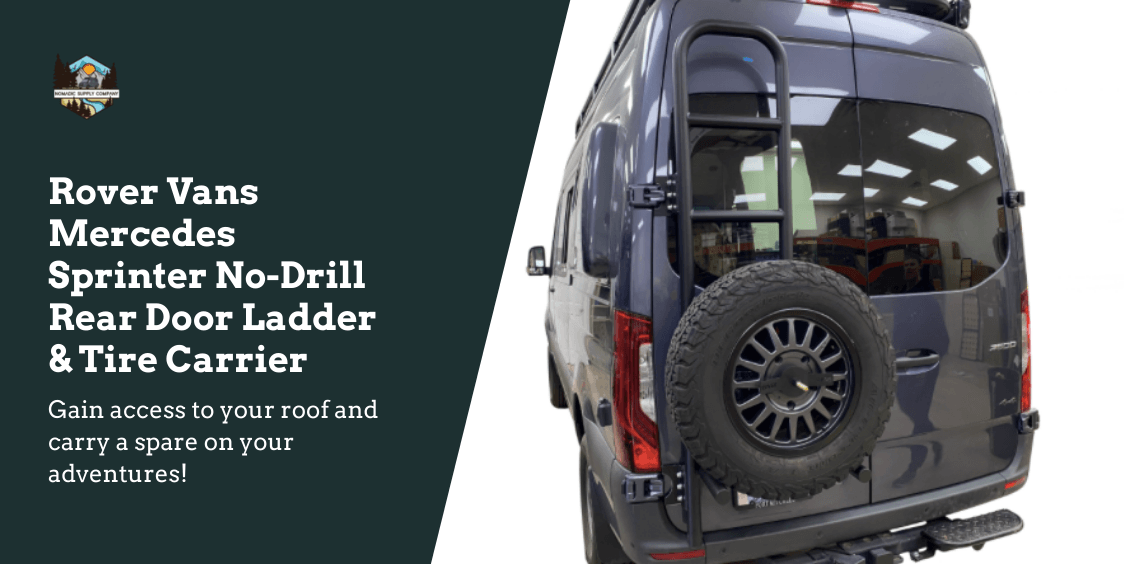 Rover Vans Mercedes Sprinter No-Drill Rear Door Ladder and Tire Carrier