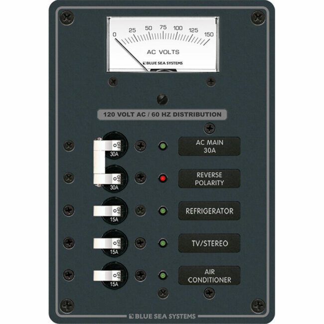 Blue Sea 8043 AC Main +3 Positions Toggle Circuit Breaker Panel