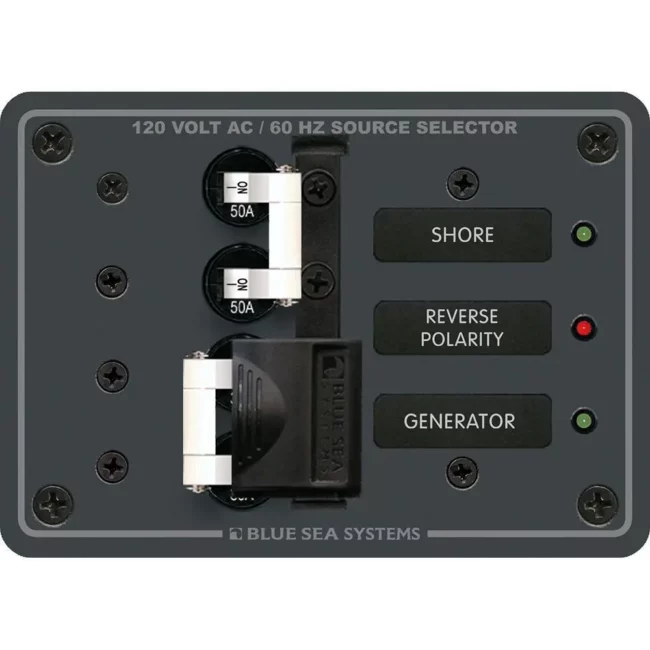 Blue Sea 8061 AC Toggle Source Selector 120V AC 50AMP