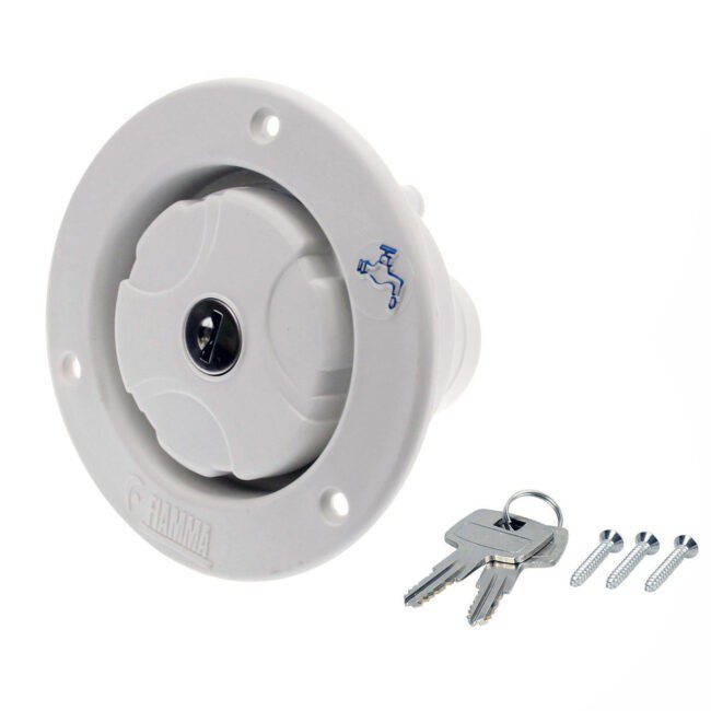 Fiamma 94715-010 Locking Gravity Water Fill Inlet (White)