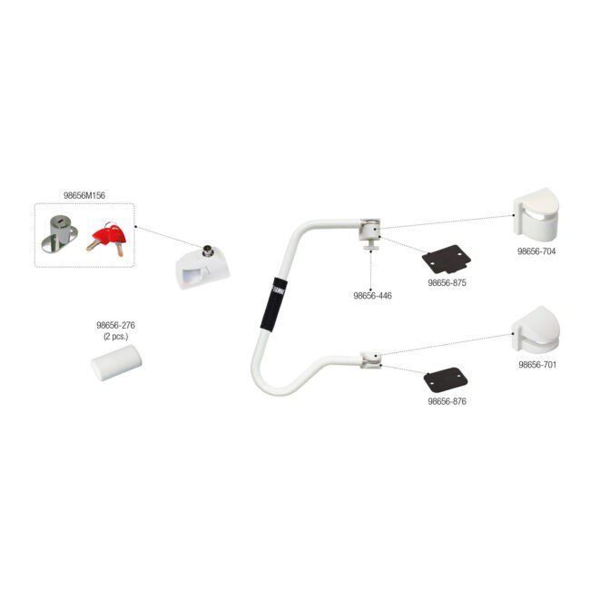 Fiamma Replacement Lock Kit for Safe Door & Security 46 Pro (98656M156)