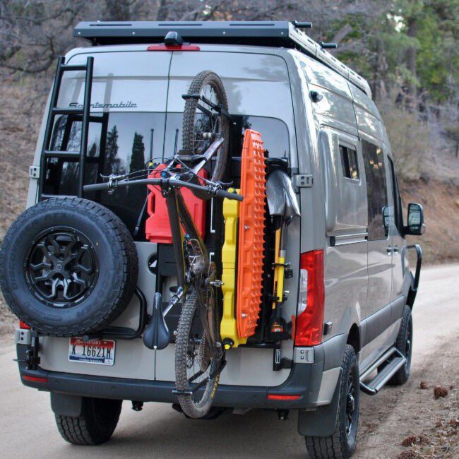 Aluminess Rear Door Ladder Bolt-On Tire Carrier Kit