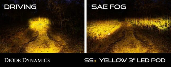 Diode Dynamics Stage Series 3" SAE/DOT Yellow Sport Round LED Pod (SAE Fog)