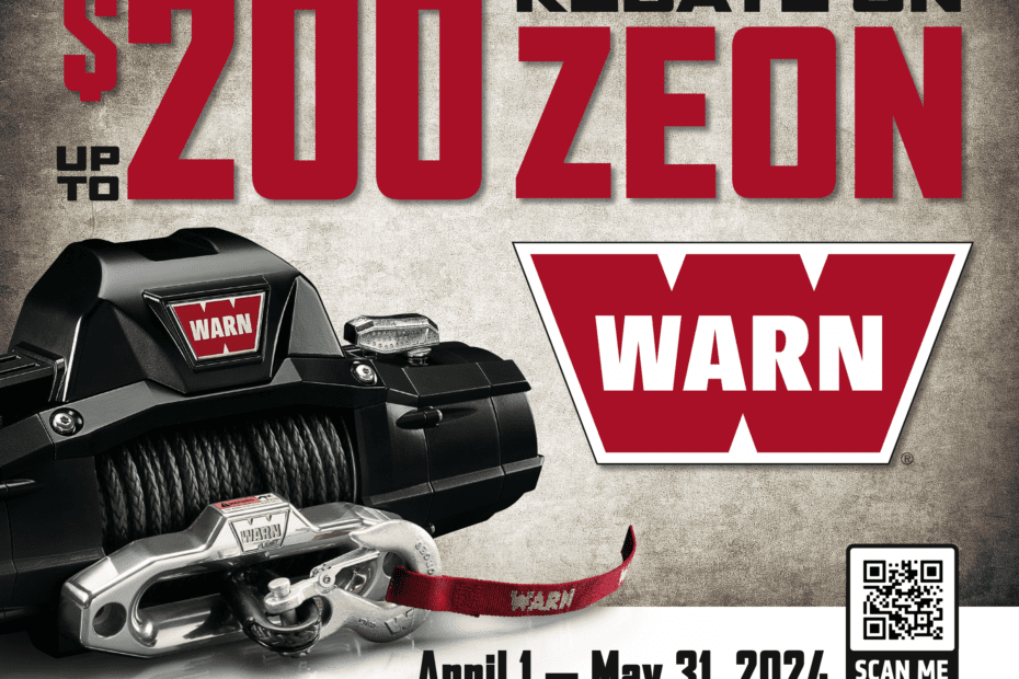 Up to $200 Rebate on Warn ZEON Winches from Nomadic Supply Company!