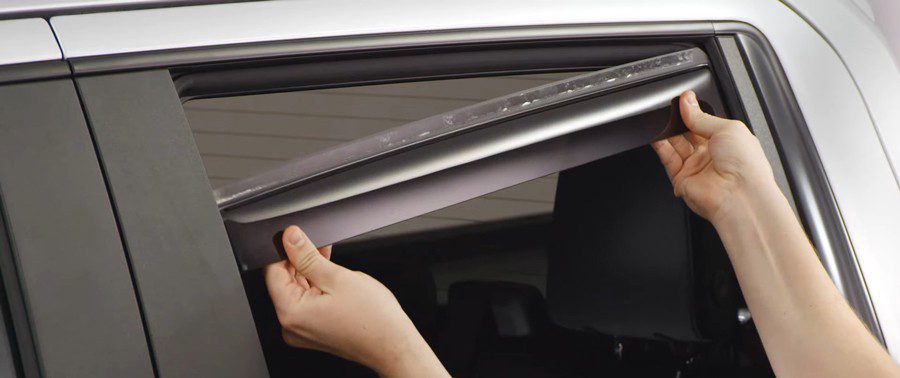 install rear seat WeatherTech side window deflectors to reduce noisy wind and interior heat
