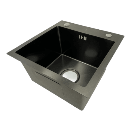 Tec Vanlife Matte Black Stainless Steel Nanotech Galley Sink (15.75" x 15.75")