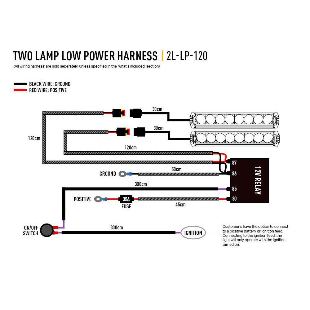 Triplerlight 2LLP120 2-Lamp Harness Kit - 2-Pin