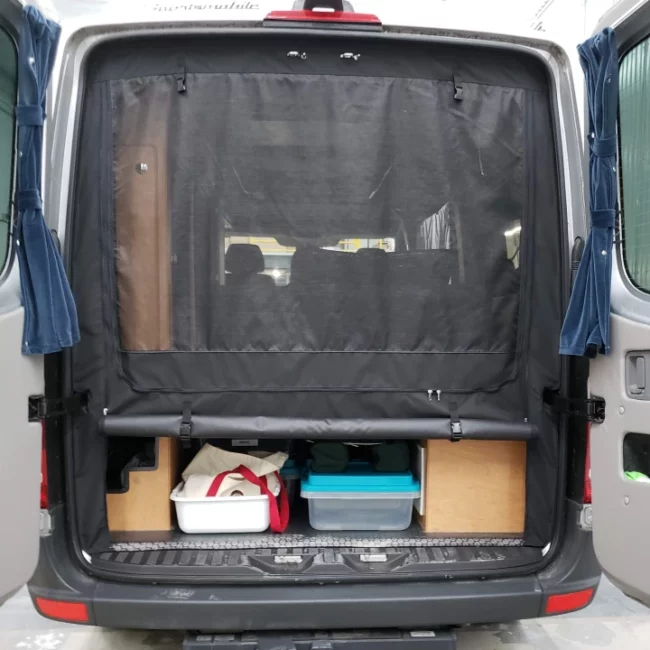 Rolef Zippered Camper Van Rear Door Screen For 2007 2018 Mercedes Sprinter Vans 1