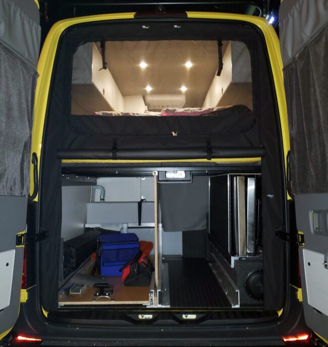 Rolef Zippered Camper Van Rear Door Screen For 2007 2018 Mercedes Sprinter Vans 9