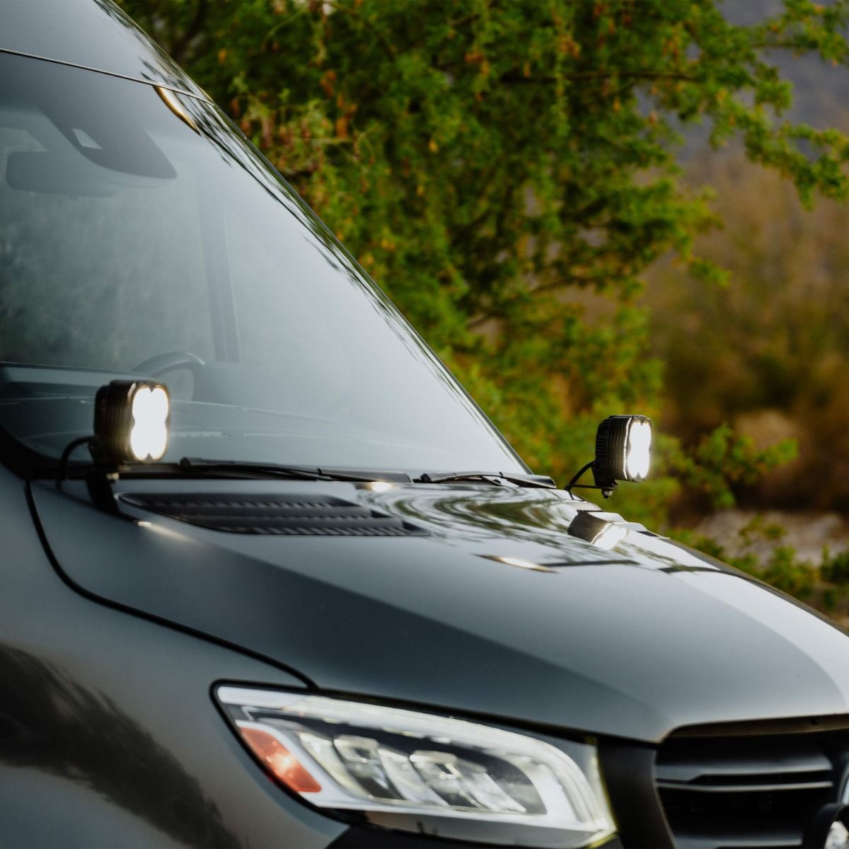 KC Hilites A-Pillar Ditch Light Mounts for 2019+ Mercedes Sprinter