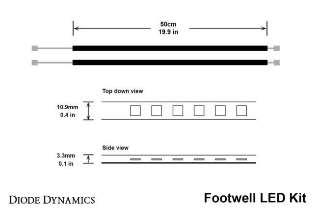 Diode Dynamics Blue LED Footwell Kit (DD0228)