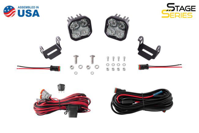 Diode Dynamics SS3 LED A-Pillar/Ditch Light Kit for Ford Bronco Sport (White Combo)