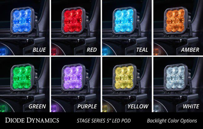 Diode Dynamics SS5 LED Pod Pro (White Combo) (Pair) (Driving/Flood)