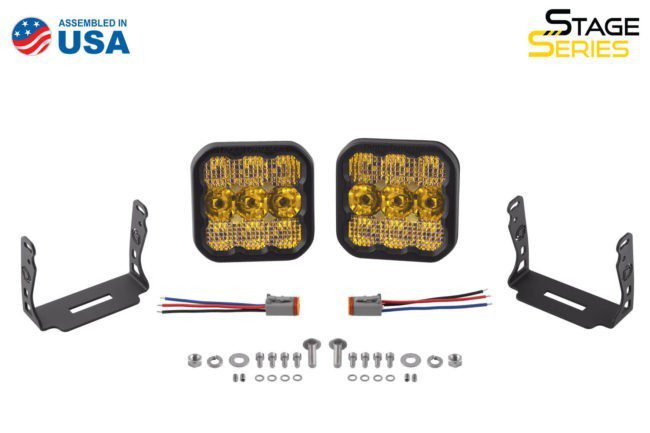 Diode Dynamics SS5 LED Pod Sport Yellow Driving (Pair)