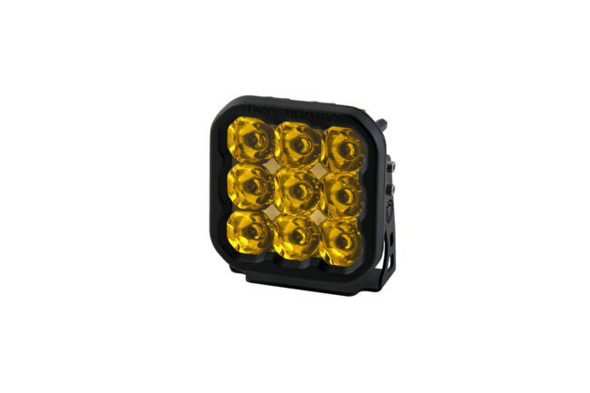 Diode Dynamics SS5 LED Pod Sport Yellow Spot (Single) (6x6)