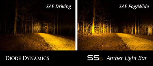Diode Dynamics SS6 6" LED Light Bar Amber Driving (Pair)
