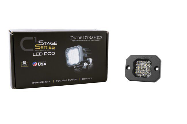 Diode Dynamics Stage Series C1 LED Pod Pro White Flood Flush WBL (DD6474S)