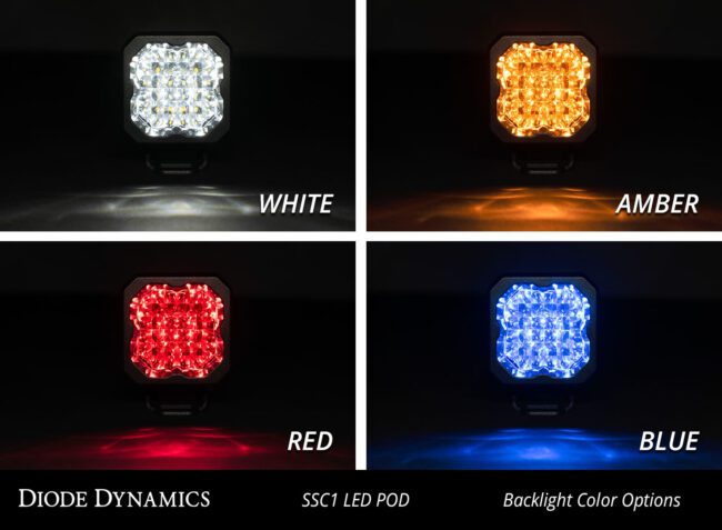 Diode Dynamics Stage Series C1 LED Pod Sport White Flood Standard WBL (DD6444S)