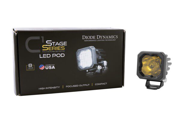 Diode Dynamics Stage Series C1 LED Pod Sport Yellow Spot Standard ABL (DD6453S)