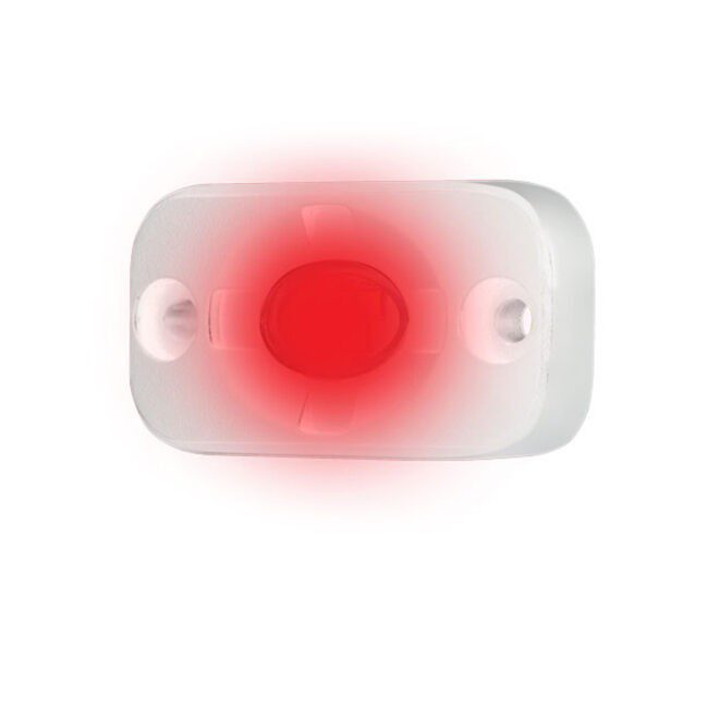 Heise Auxiliary Accent Lighting Pod 1.5" x 3" White/Red (HE-ML1R)