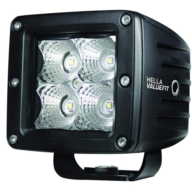 Hella Value Fit LED 4 Cube Flood Light (Black) (357204031)