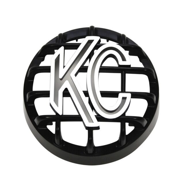 KC HiLiTES 4" Rally 400 Stone Guard ABS Plastic Black/White KC Logo (KCH-7219)