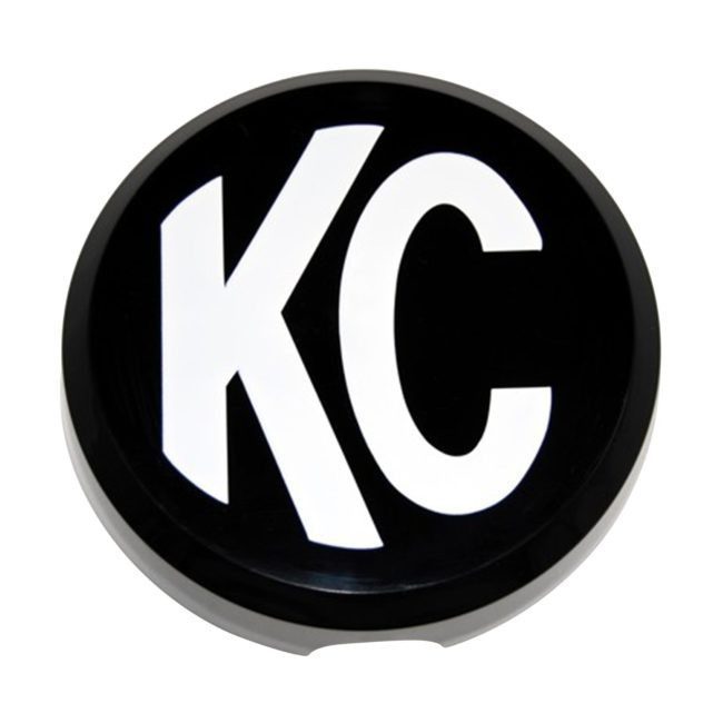 KC HiLiTES Cover; 6" Rnd Black) w/Wht KC Hard (KCH-5105)