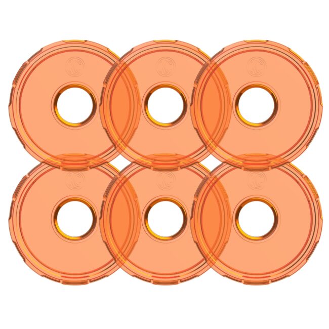 KC HiLiTES Cyclone V2 LED Replacement Lens (Amber) (6-Pack) (KCH-4412)